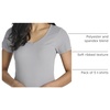 5 Pack Women’s Ribbed V Neck T Shirts Short Sleeve Basic Lounge Casual Tops(Set 6)