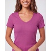 5 Pack Women’s Ribbed V Neck T Shirts Short Sleeve Basic Lounge Casual Tops(Set 8)