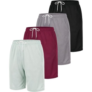 4 Pack Women’s Mesh Bermuda Shorts Athletic Running Gym Workout Pockets(Set 6)
