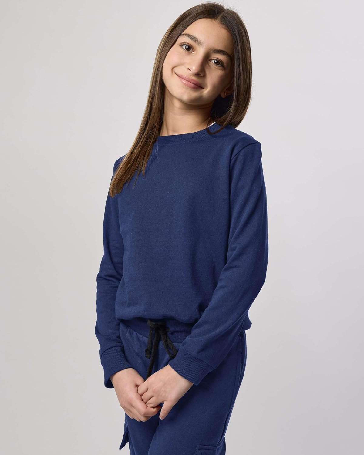 image:image3 Pack Girls Fleece Crewneck Sweatshirts Sweaters Kids Teens Pullover TopsSet 1