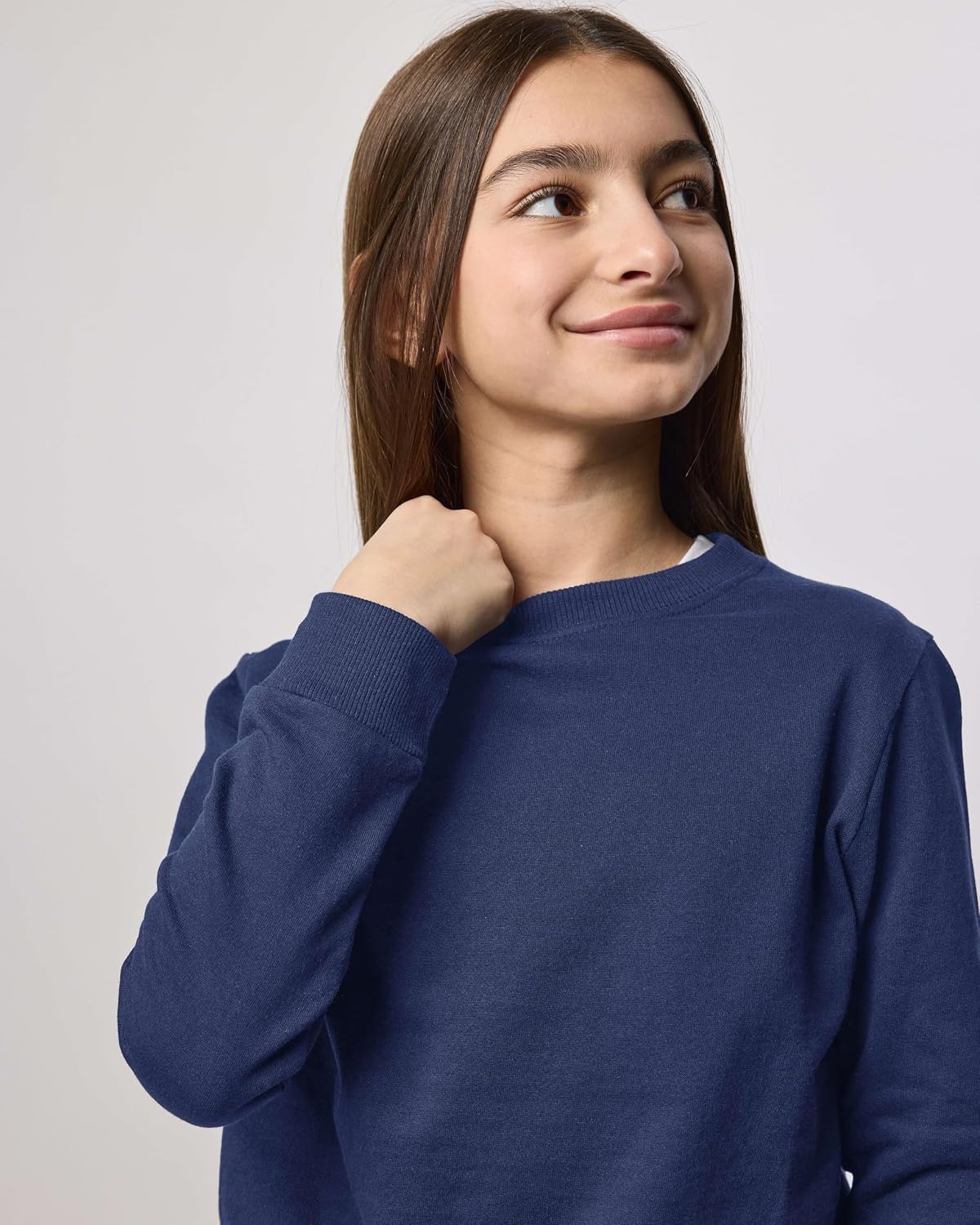 image:image3 Pack Girls Fleece Crewneck Sweatshirts Sweaters Kids Teens Pullover TopsSet 1