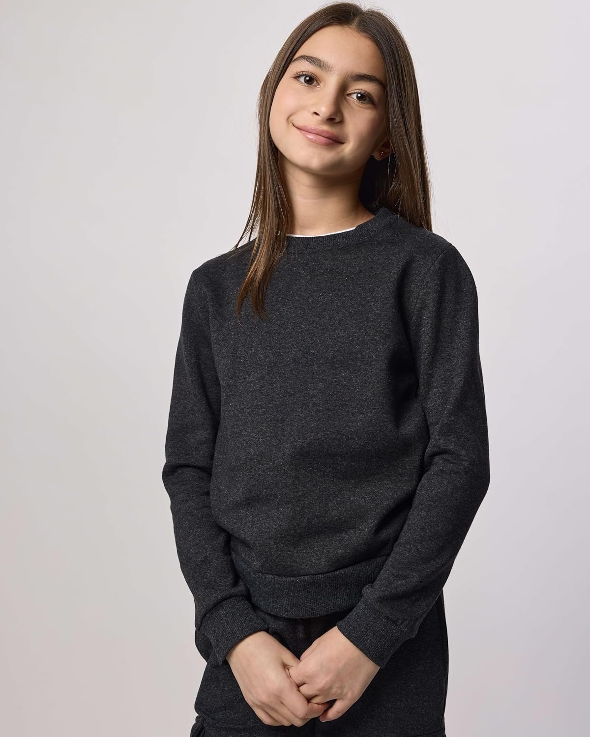 image:image3 Pack Girls Fleece Crewneck Sweatshirts Sweaters Kids Teens Pullover TopsSet 3