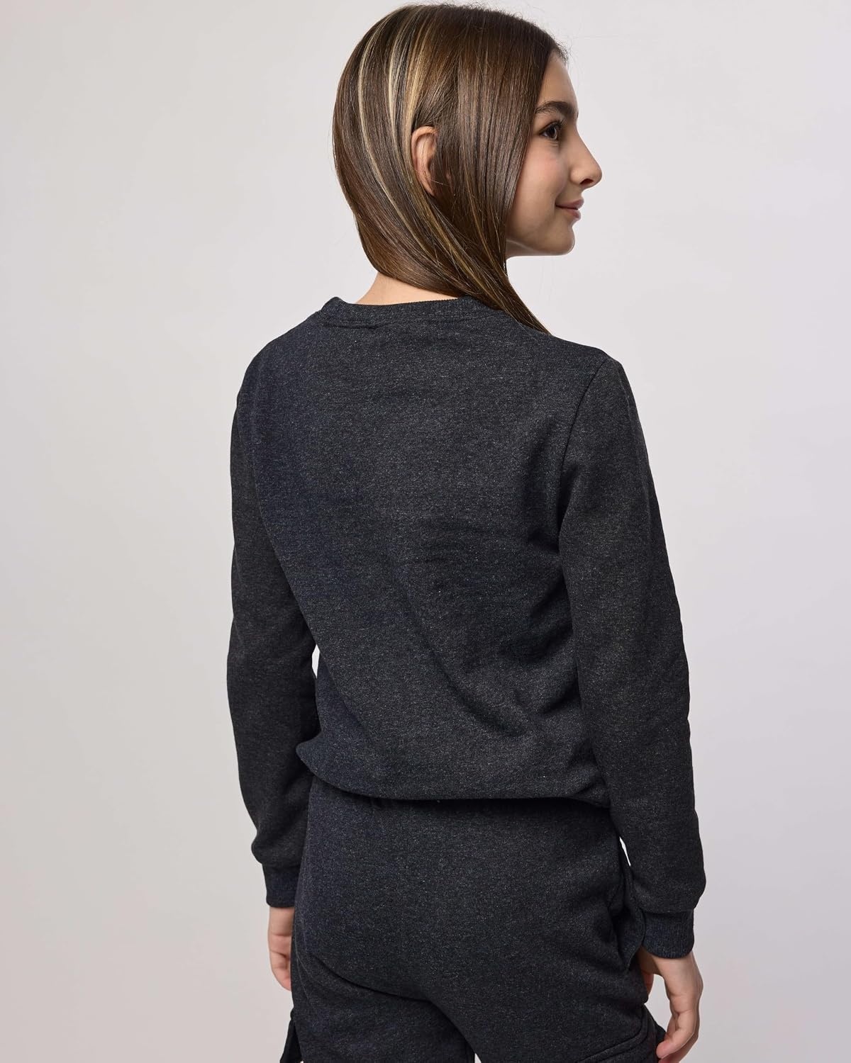 image:image3 Pack Girls Fleece Crewneck Sweatshirts Sweaters Kids Teens Pullover TopsSet 3
