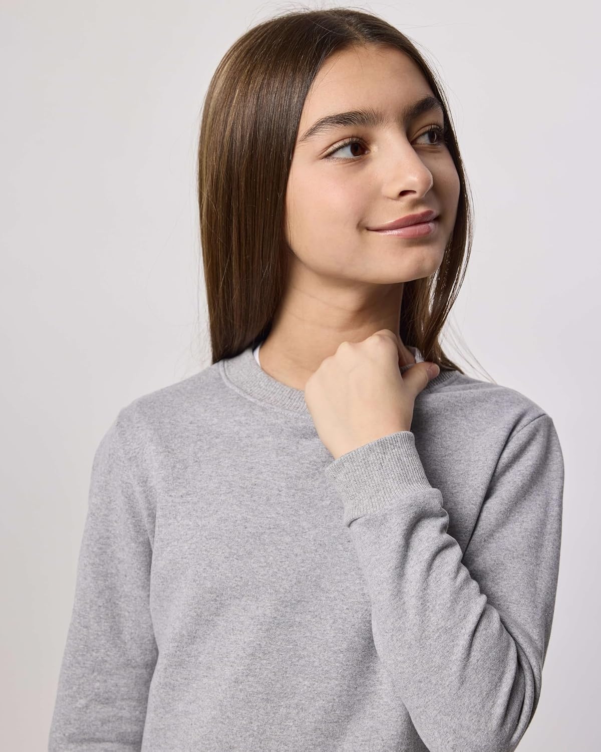 image:image3 Pack Girls Fleece Crewneck Sweatshirts Sweaters Kids Teens Pullover TopsSet 4
