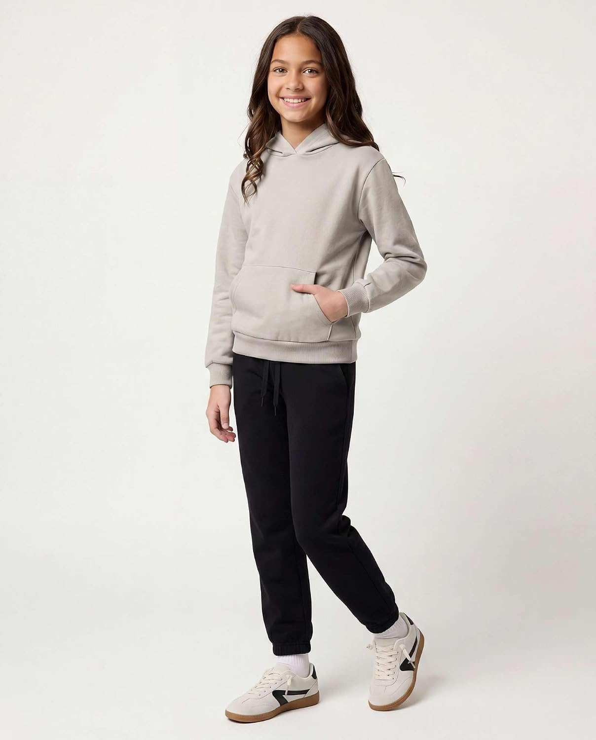 image:image3 Pack Girls Fleece Pullover Hoodies Sweatshirts Sweaters Kids Teens TopsSolid Black Solid Choc Torte Solid Moonbeam