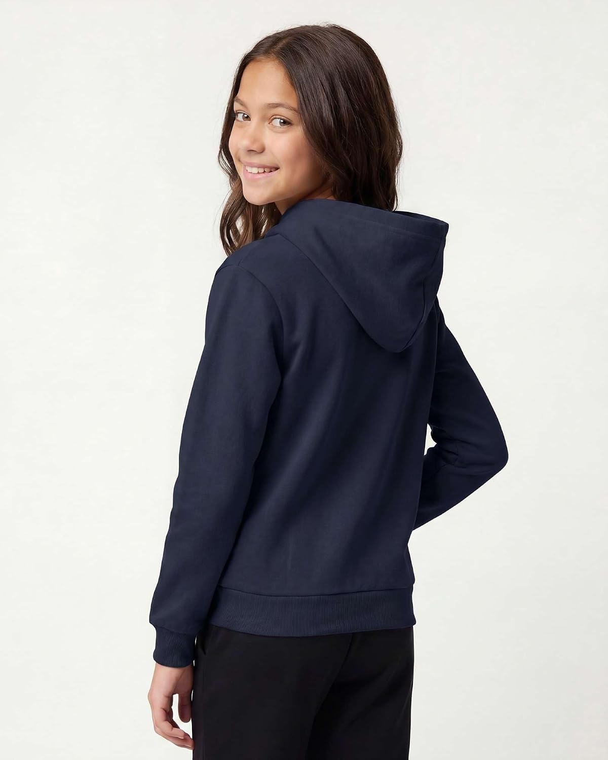 image:image3 Pack Girls Fleece Pullover Hoodies Sweatshirts Sweaters Kids Teens TopsSolid Black Solid Navy Blazer Solid Quiet Shade