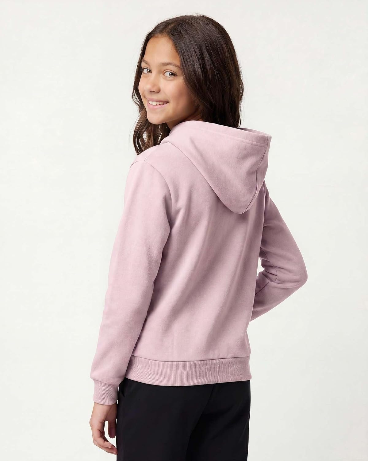 image:image3 Pack Girls Fleece Pullover Hoodies Sweatshirts Sweaters Kids Teens TopsSolid Black Solid Pale Lilac Solid Ballad Blue