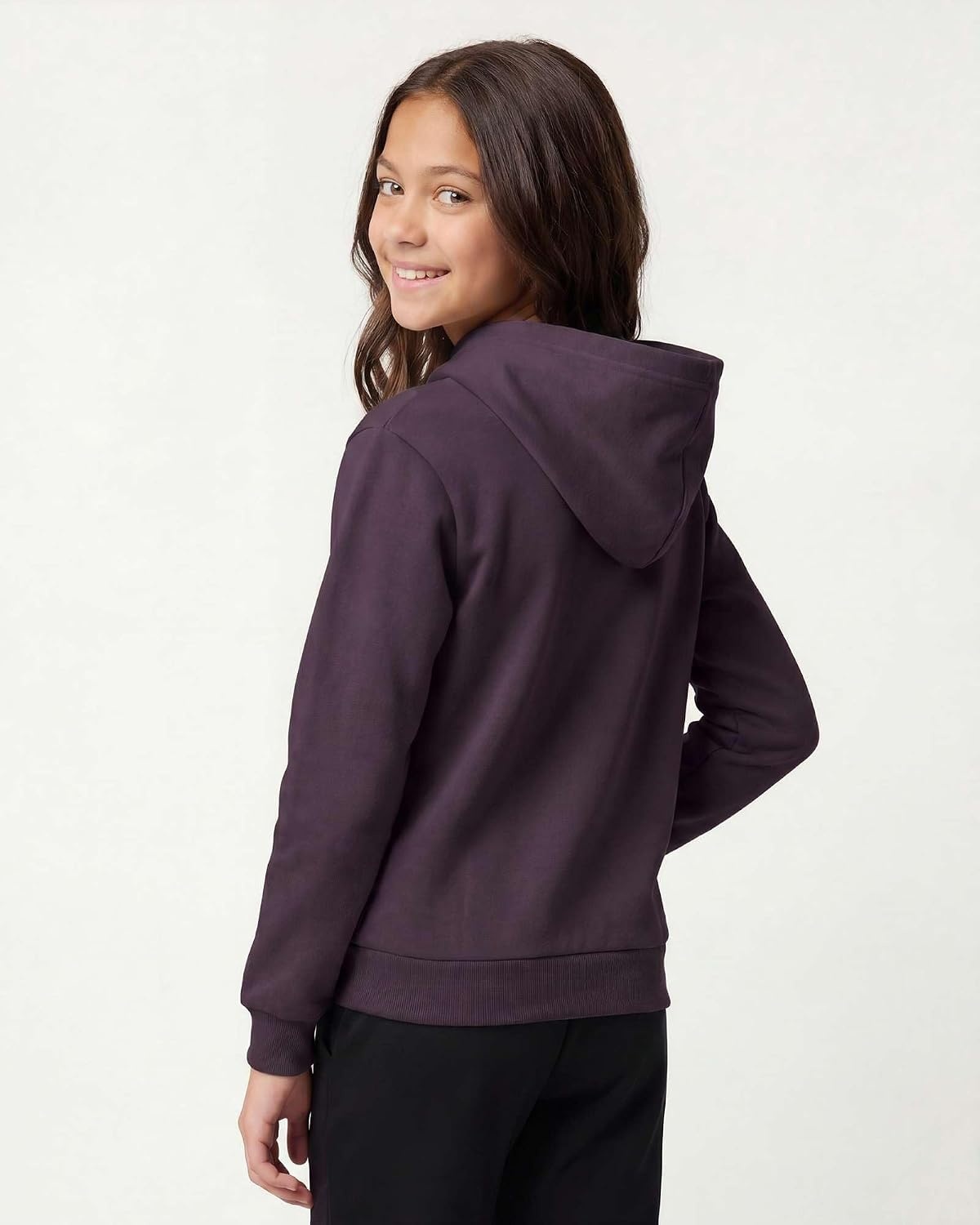 image:image3 Pack Girls Fleece Pullover Hoodies Sweatshirts Sweaters Kids Teens TopsSolid Black Solid Plum Perfect Solid Lantana