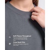 3 Pack Girls’ Fleece Crewneck Sweatshirts Sweaters Kids Teens Pullover Tops(Solid Black  Solid Pale Lilac  Solid Ballad Blue)