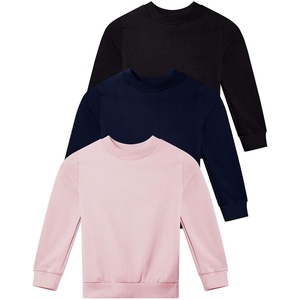 3 Pack Girls’ Fleece Crewneck Sweatshirts Sweaters Kids Teens Pullover Tops(Set 1)