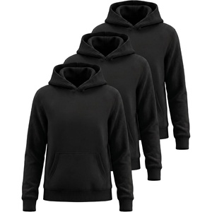 3 Pack Girls’ Fleece Pullover Hoodies Sweatshirts Sweaters Kids Teens Tops(Solid Black  Solid Black  Solid Black)