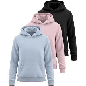 3 Pack Girls’ Fleece Pullover Hoodies Sweatshirts Sweaters Kids Teens Tops(Solid Black  Solid Pale Lilac  Solid Ballad Blue)