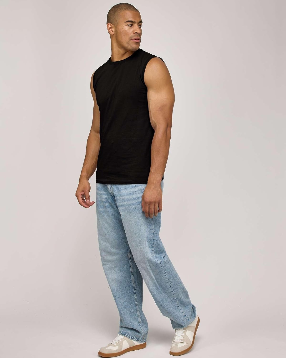 image:image5 Pack Mens Cotton Tank Tops Sleeveless Undershirts Muscle Beater Gym ShirtSet 1