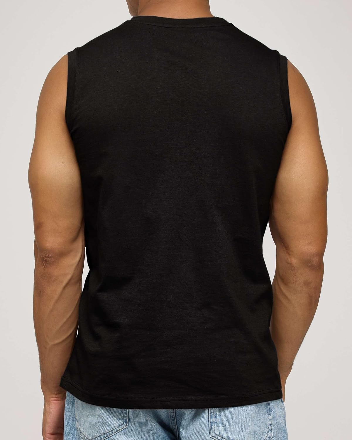 image:image5 Pack Mens Cotton Tank Tops Sleeveless Undershirts Muscle Beater Gym ShirtSet 1