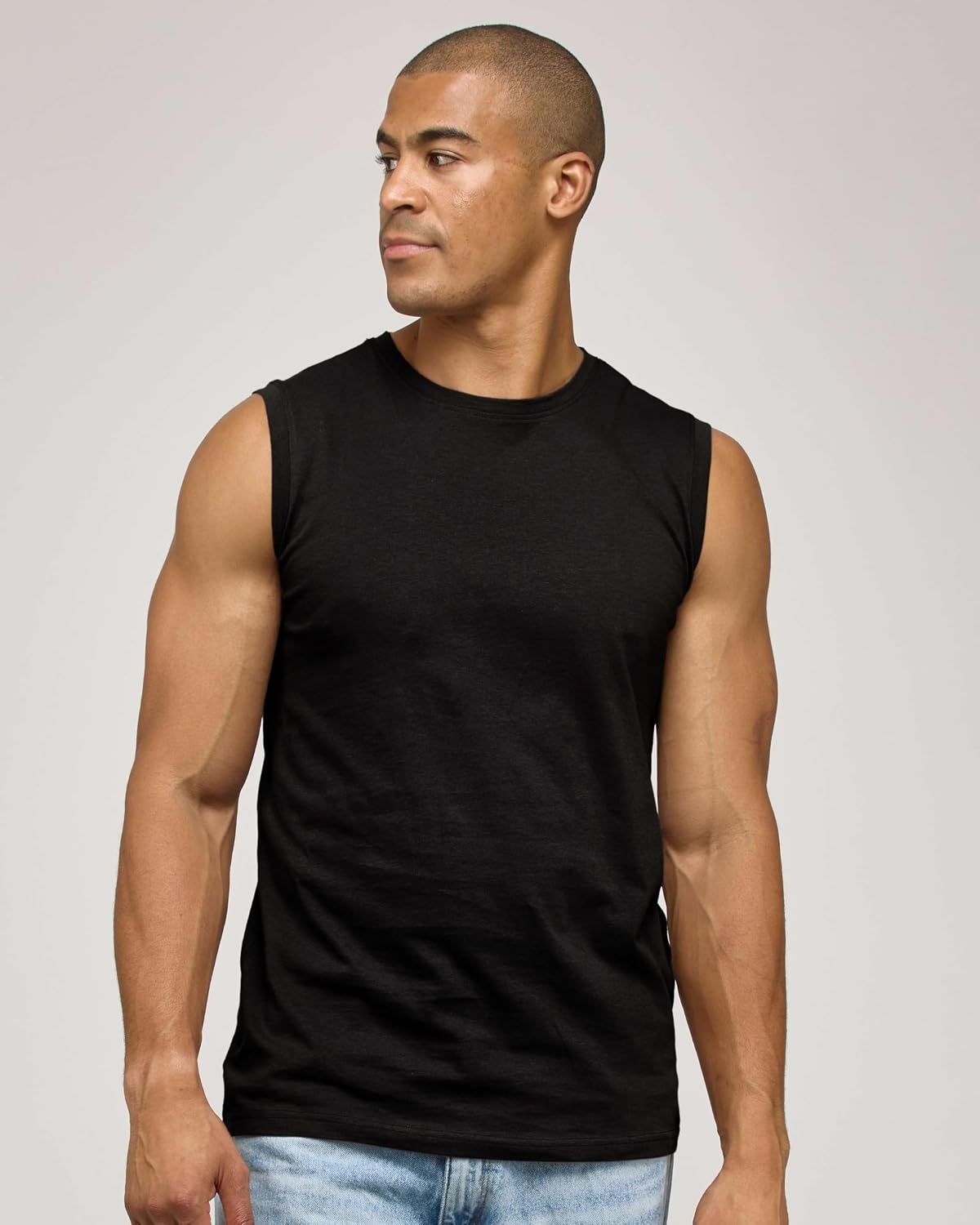 image:image5 Pack Mens Cotton Tank Tops Sleeveless Undershirts Muscle Beater Gym ShirtSet 1