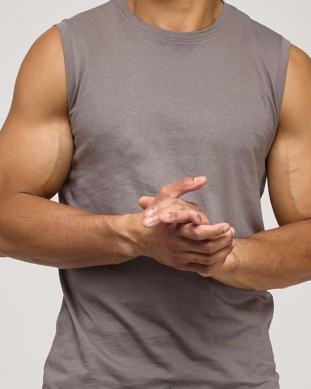 image:image5 Pack Mens Cotton Tank Tops Sleeveless Undershirts Muscle Beater Gym ShirtSet 2