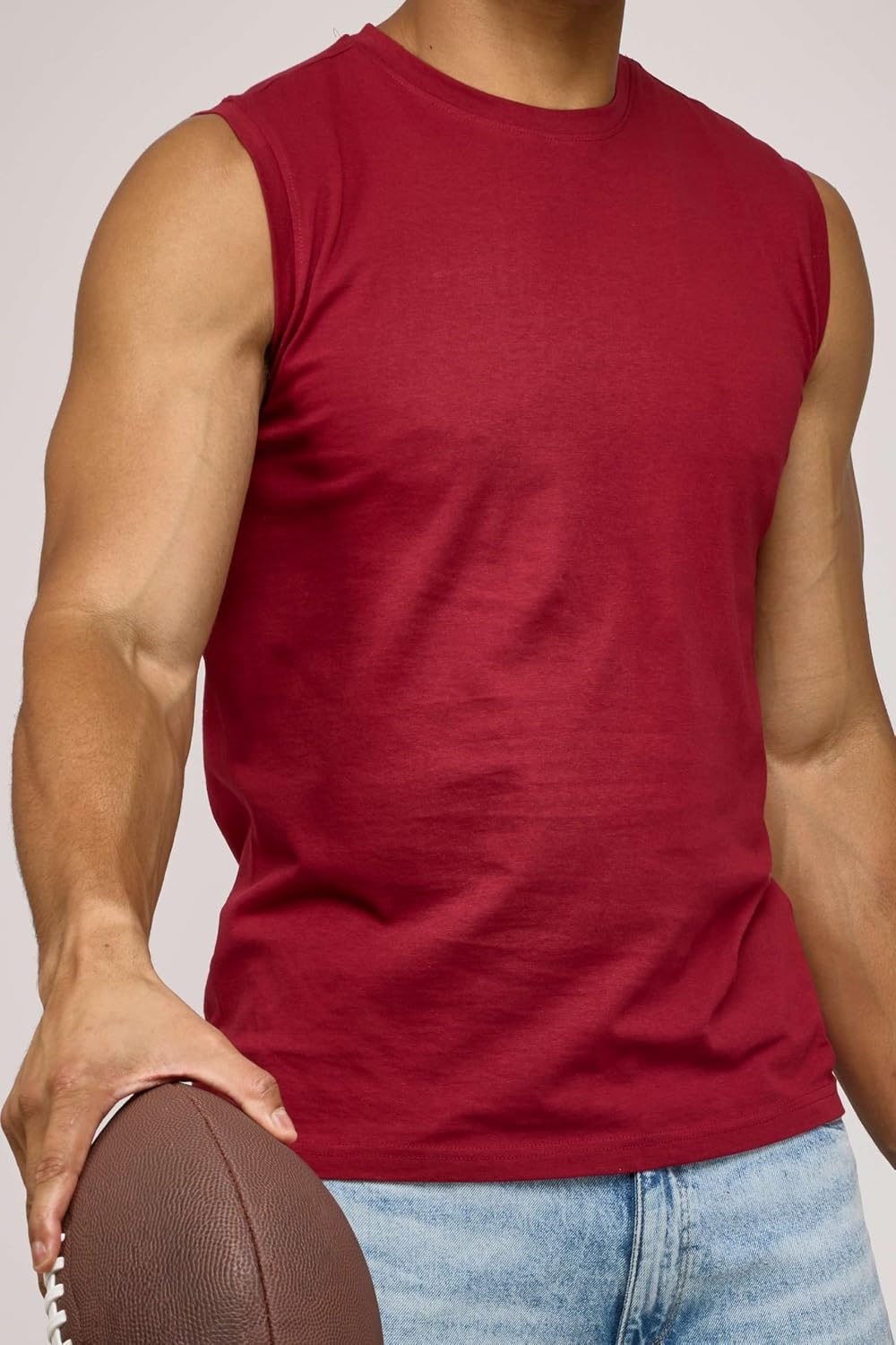 image:image5 Pack Mens Cotton Tank Tops Sleeveless Undershirts Muscle Beater Gym ShirtSet 5