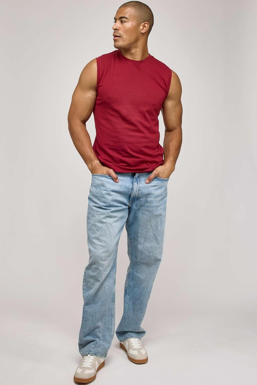 image:image5 Pack Mens Cotton Tank Tops Sleeveless Undershirts Muscle Beater Gym ShirtSet 6