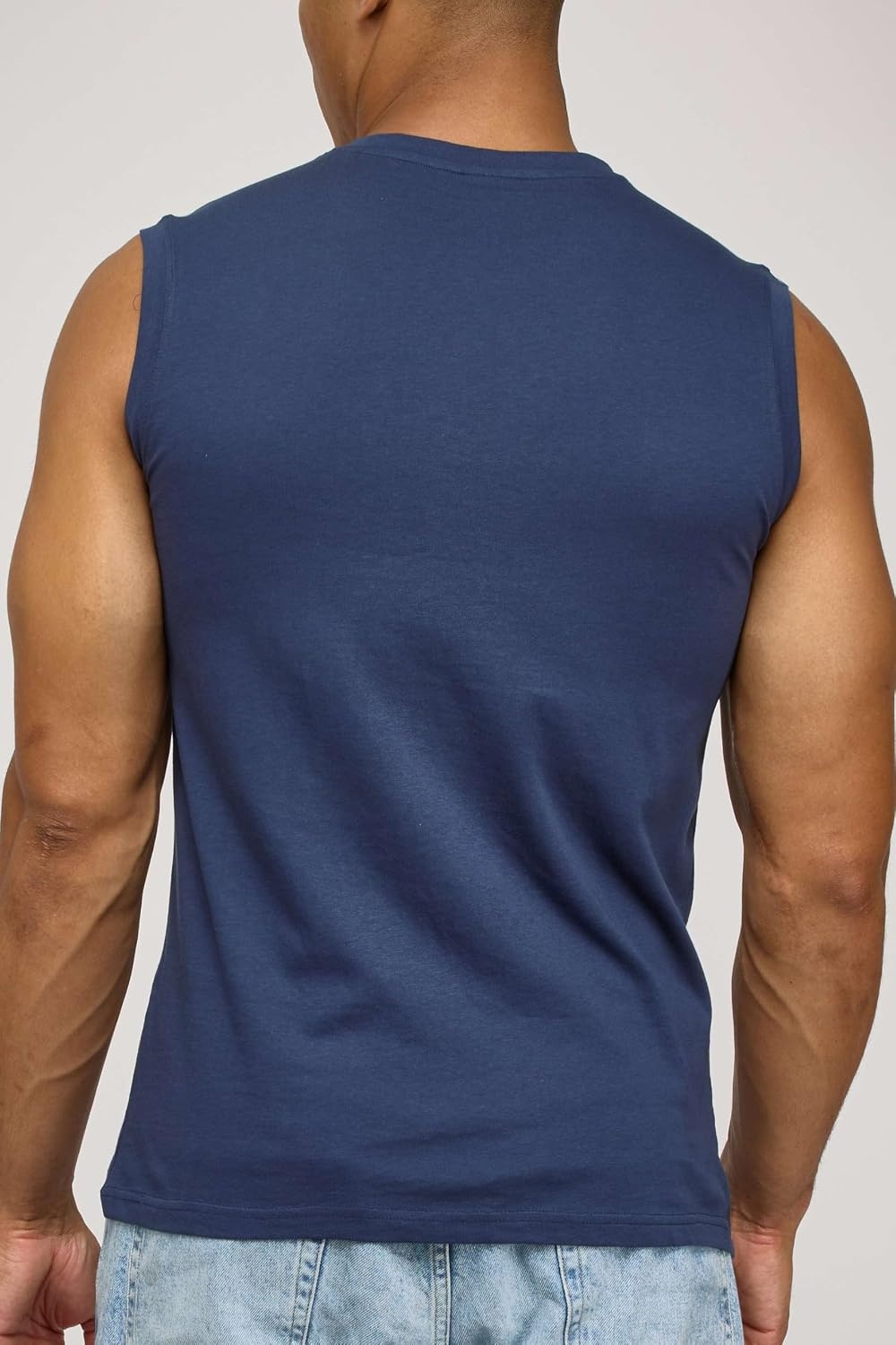image:image5 Pack Mens Cotton Tank Tops Sleeveless Undershirts Muscle Beater Gym ShirtSet 7