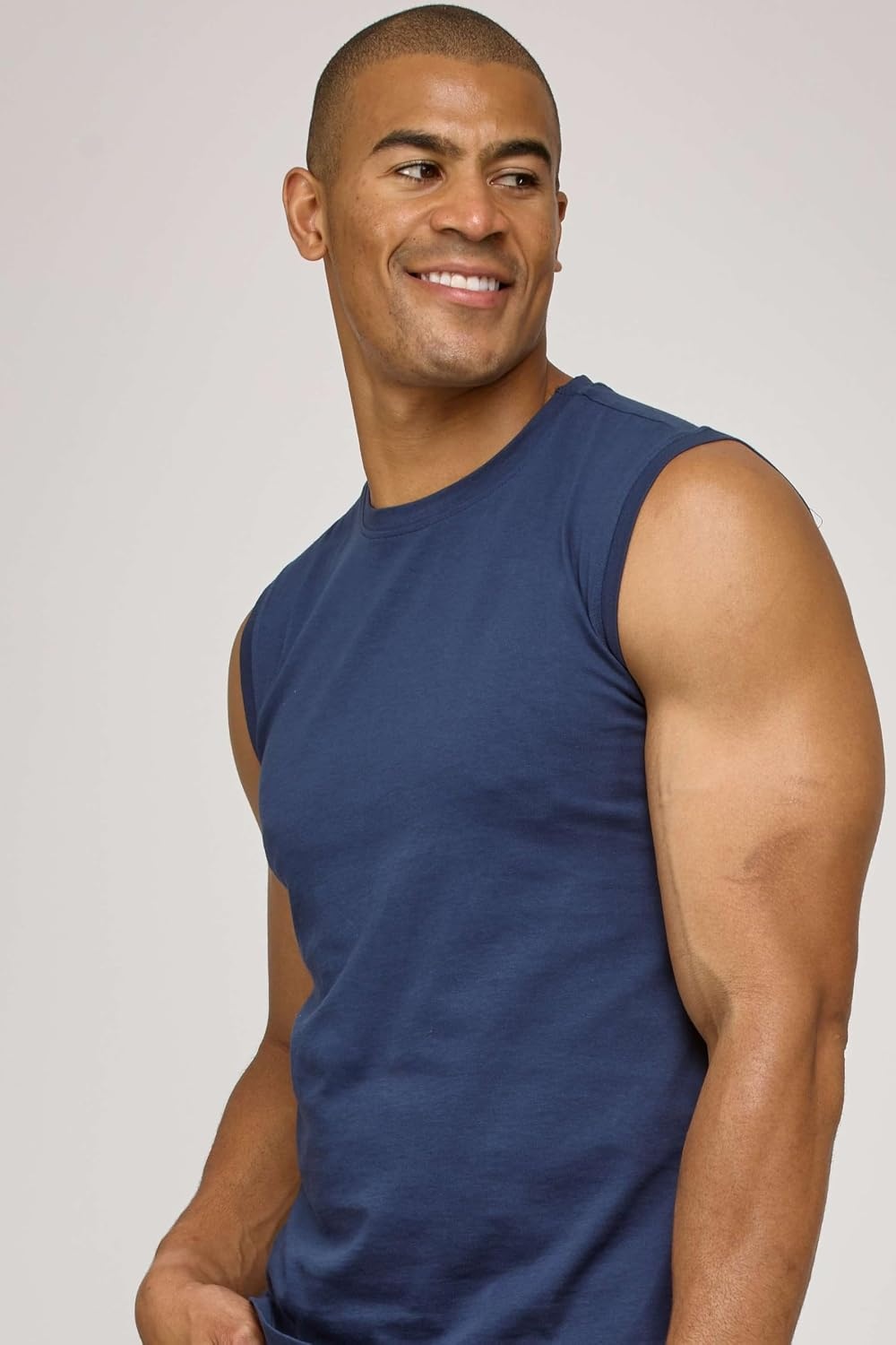 image:image5 Pack Mens Cotton Tank Tops Sleeveless Undershirts Muscle Beater Gym ShirtSet 8