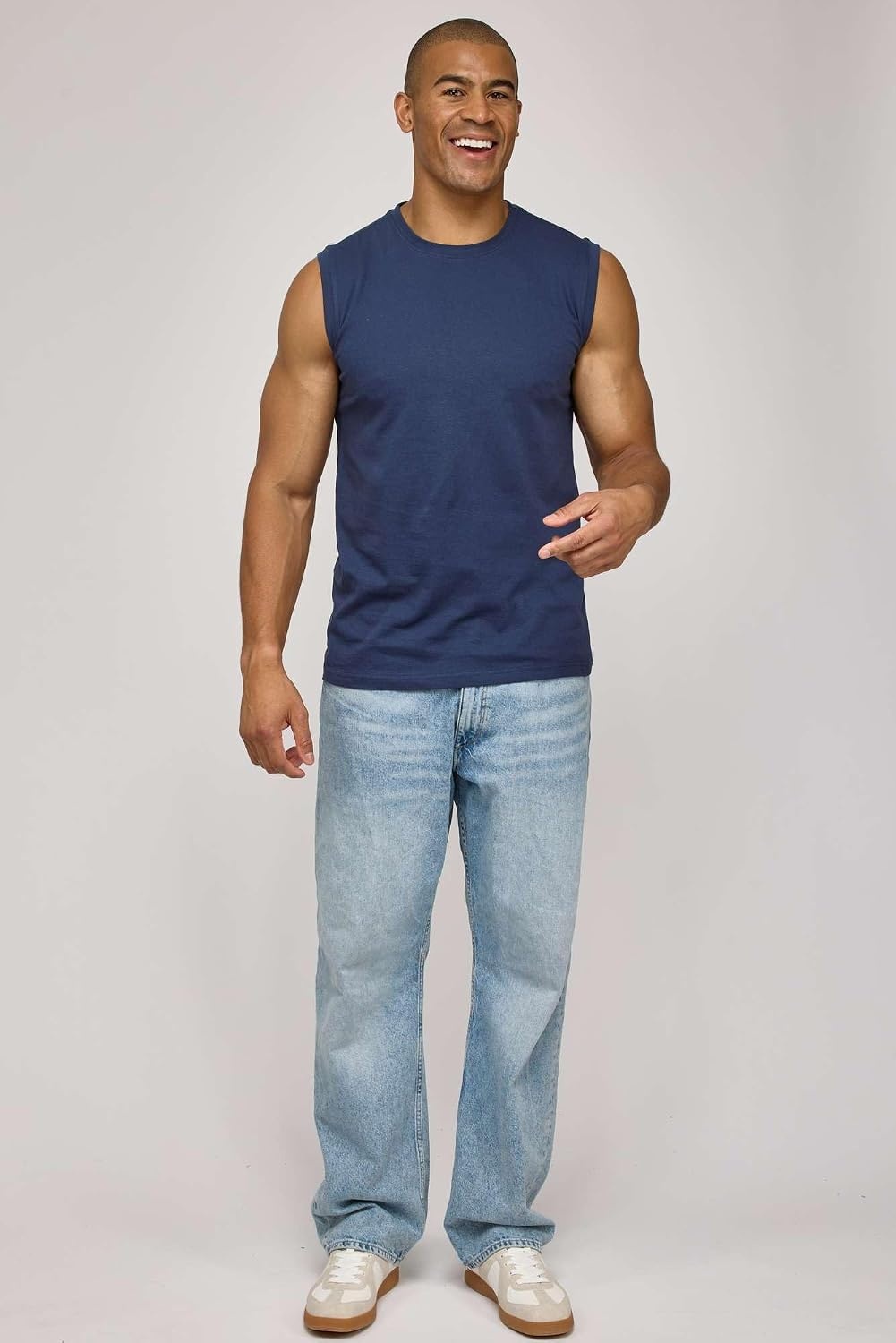 image:image5 Pack Mens Cotton Tank Tops Sleeveless Undershirts Muscle Beater Gym ShirtSet 8