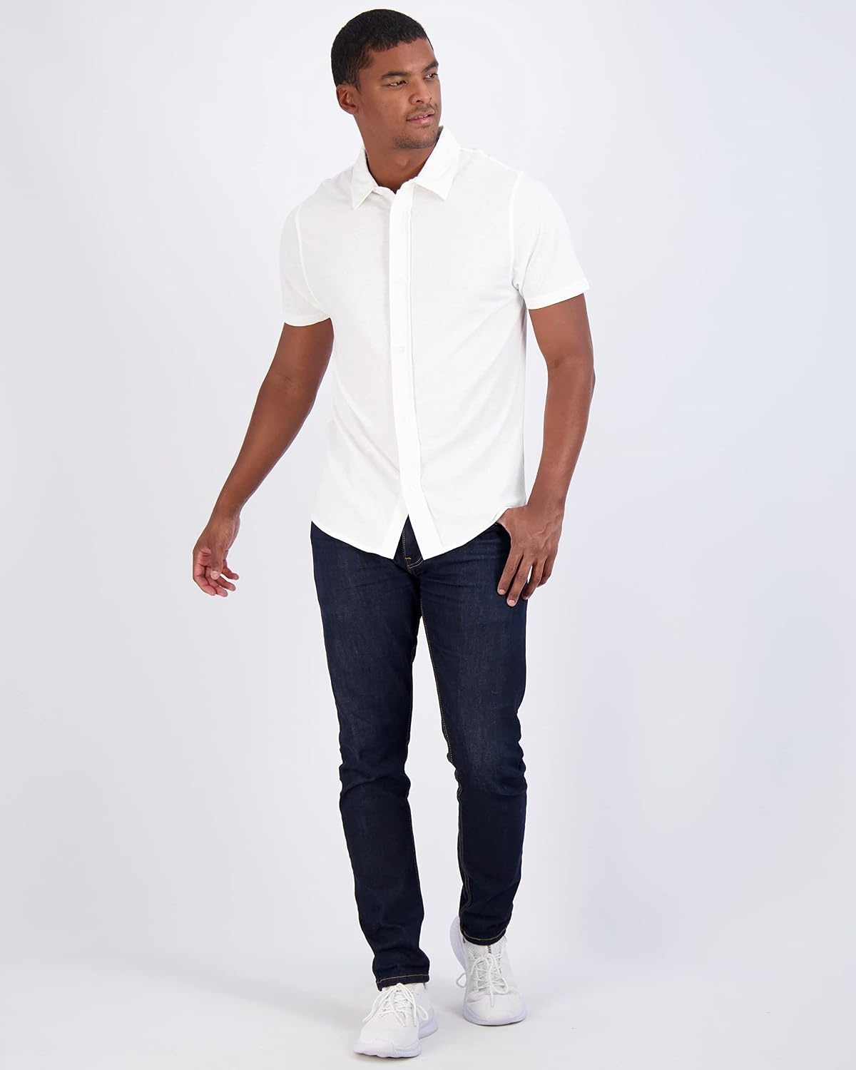 image:image3 Pack Mens Button Down Shirts Short Sleeve Jersey Casual Dress CollaredSet 2