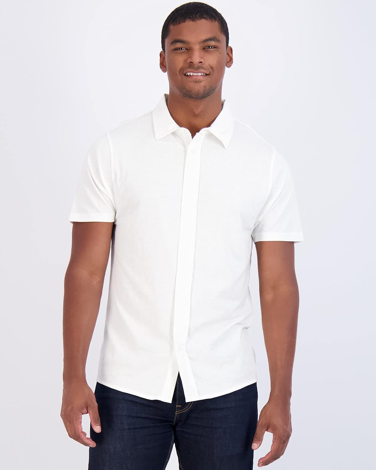 image:image3 Pack Mens Button Down Shirts Short Sleeve Jersey Casual Dress CollaredSet 2
