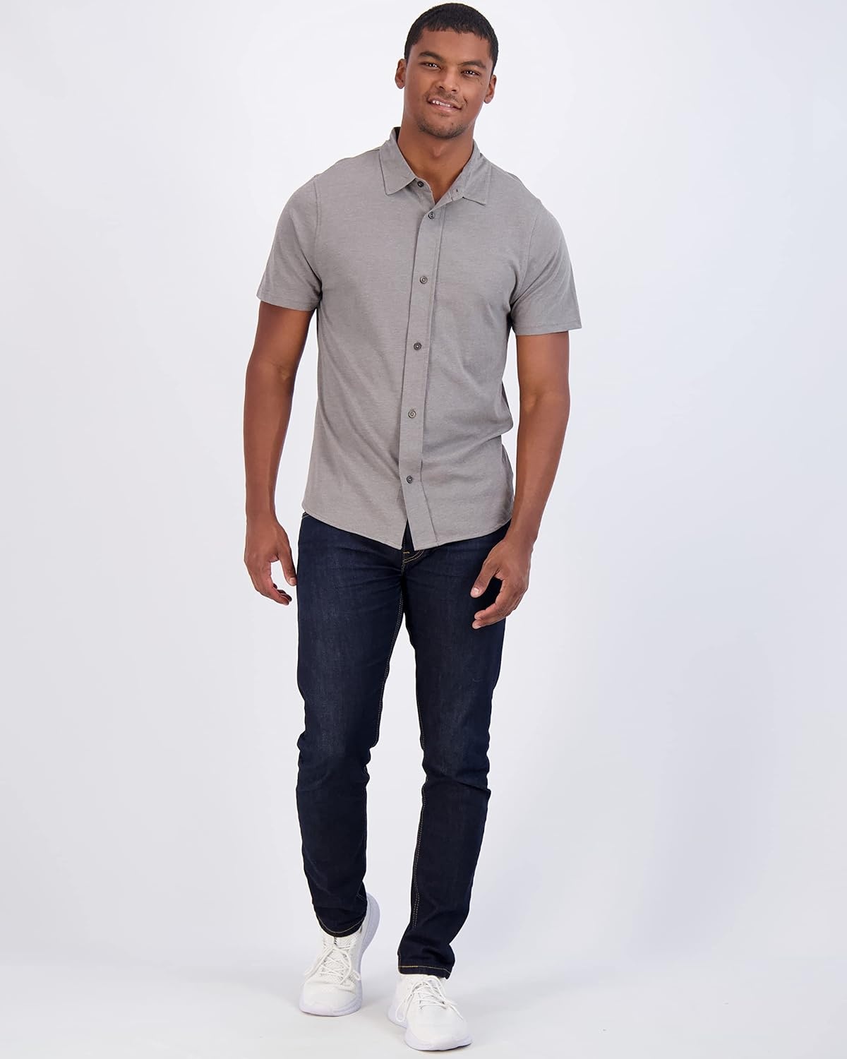 image:image3 Pack Mens Button Down Shirts Short Sleeve Jersey Casual Dress CollaredSet 5
