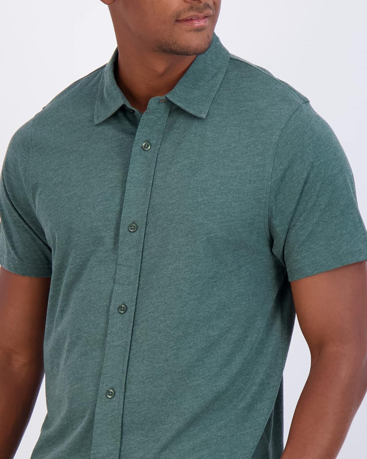 image:image3 Pack Mens Button Down Shirts Short Sleeve Jersey Casual Dress CollaredSet 8