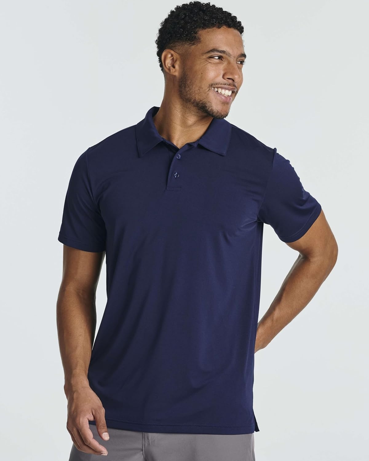 image:image3 Pack Mens Dry Fit Polo Shirts Short Sleeve Collared Golf Work AthleticSet 3