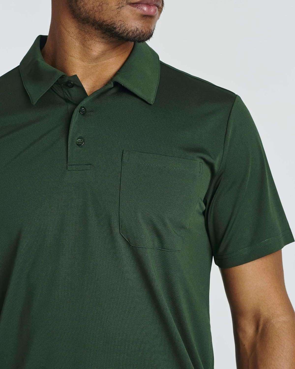 image:image3 Pack Mens Dry Fit Polo Shirts Short Sleeve Pocket Golf Work TacticalSet 1