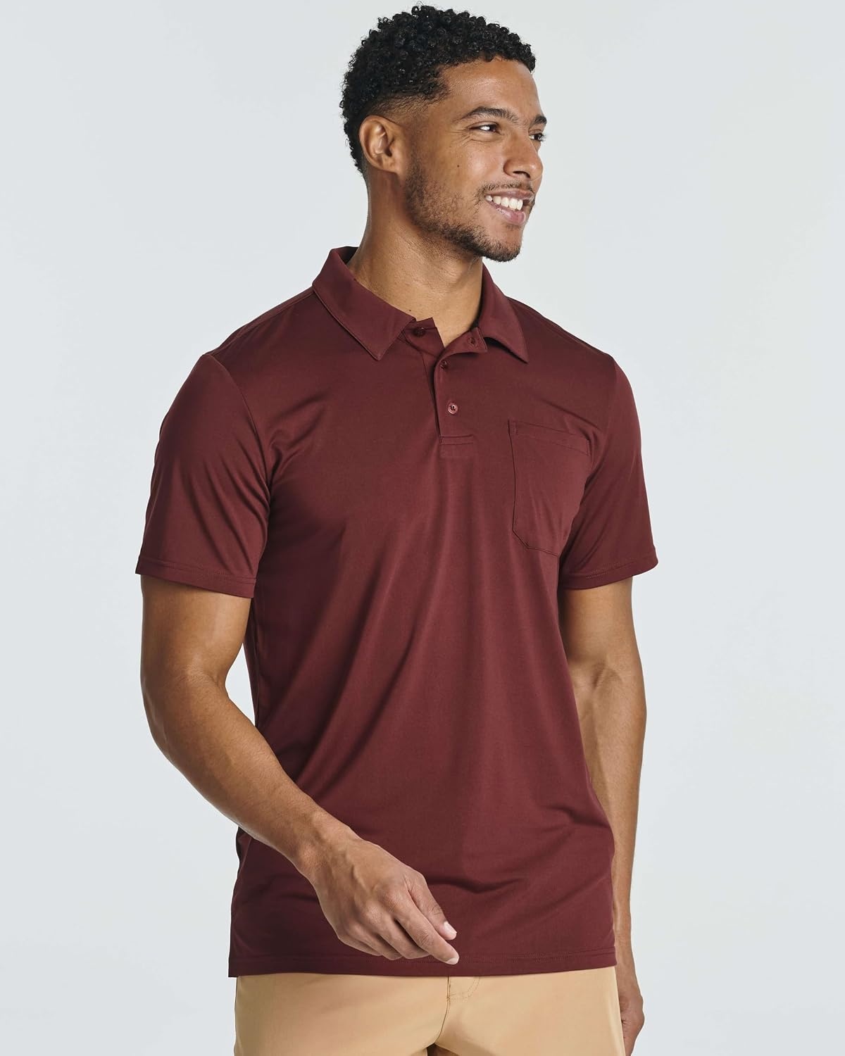 image:image3 Pack Mens Dry Fit Polo Shirts Short Sleeve Pocket Golf Work TacticalSet 2