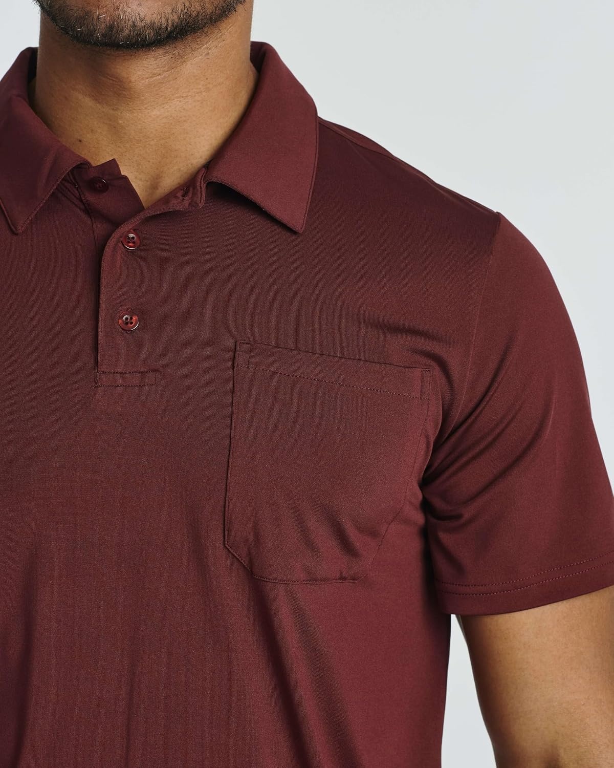 image:image3 Pack Mens Dry Fit Polo Shirts Short Sleeve Pocket Golf Work TacticalSet 2