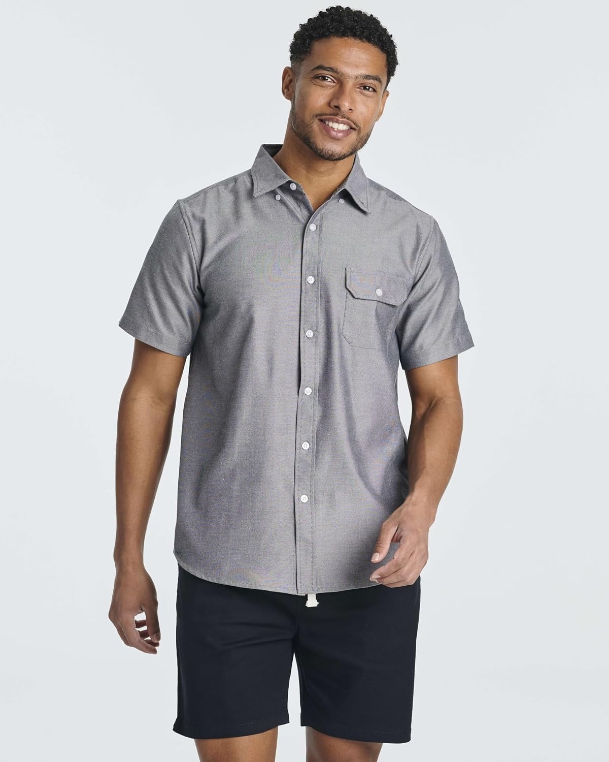 image:image3 Pack Mens Oxford Button Down Shirts Short Sleeve Dress Casual Big TallSet 5
