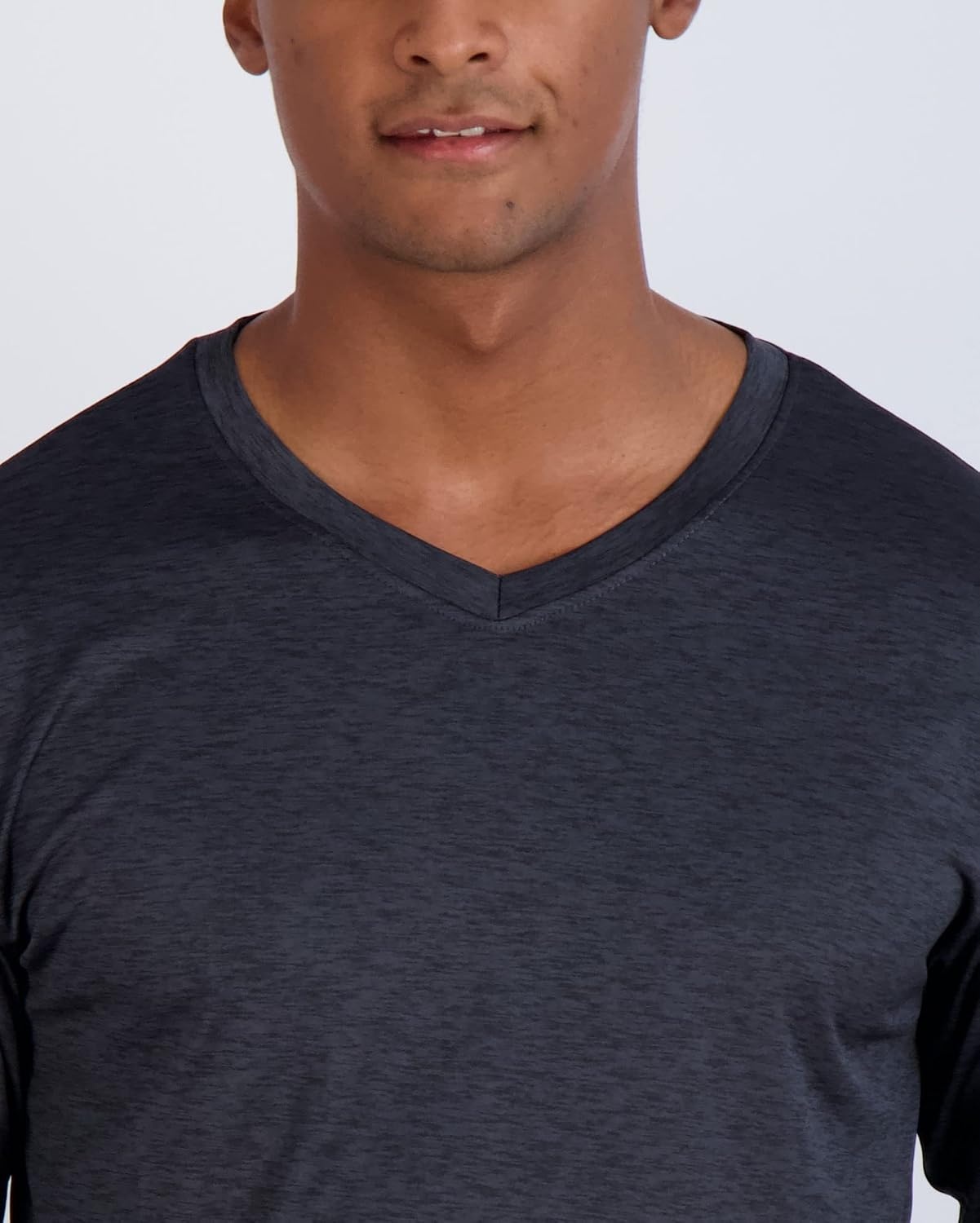 image:image4 Pack Mens Dry Fit Long Sleeve V Neck T Shirts Athletic Workout Gym TeesSet 1