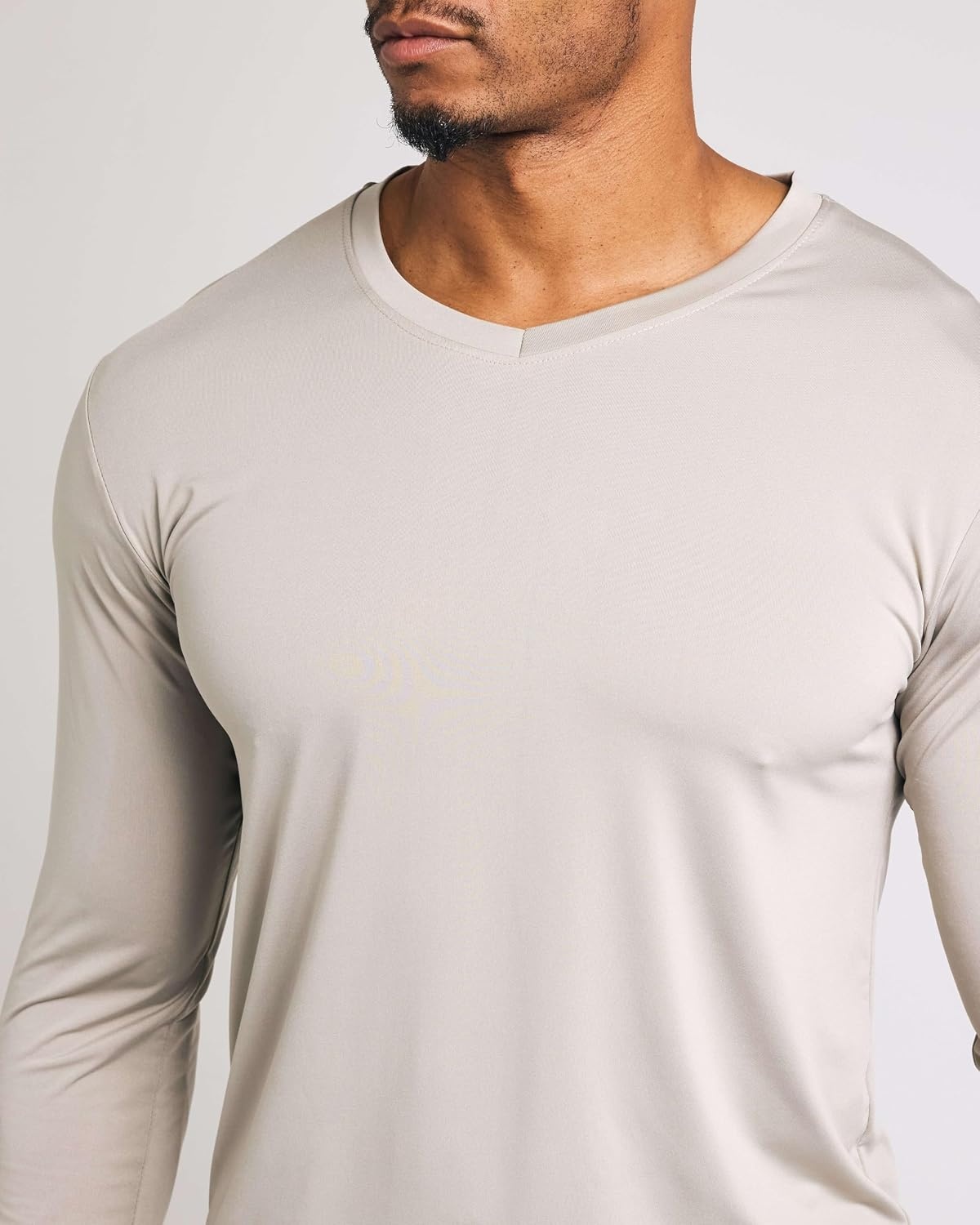 image:image4 Pack Mens Dry Fit Long Sleeve V Neck T Shirts Athletic Workout Gym TeesSet 11