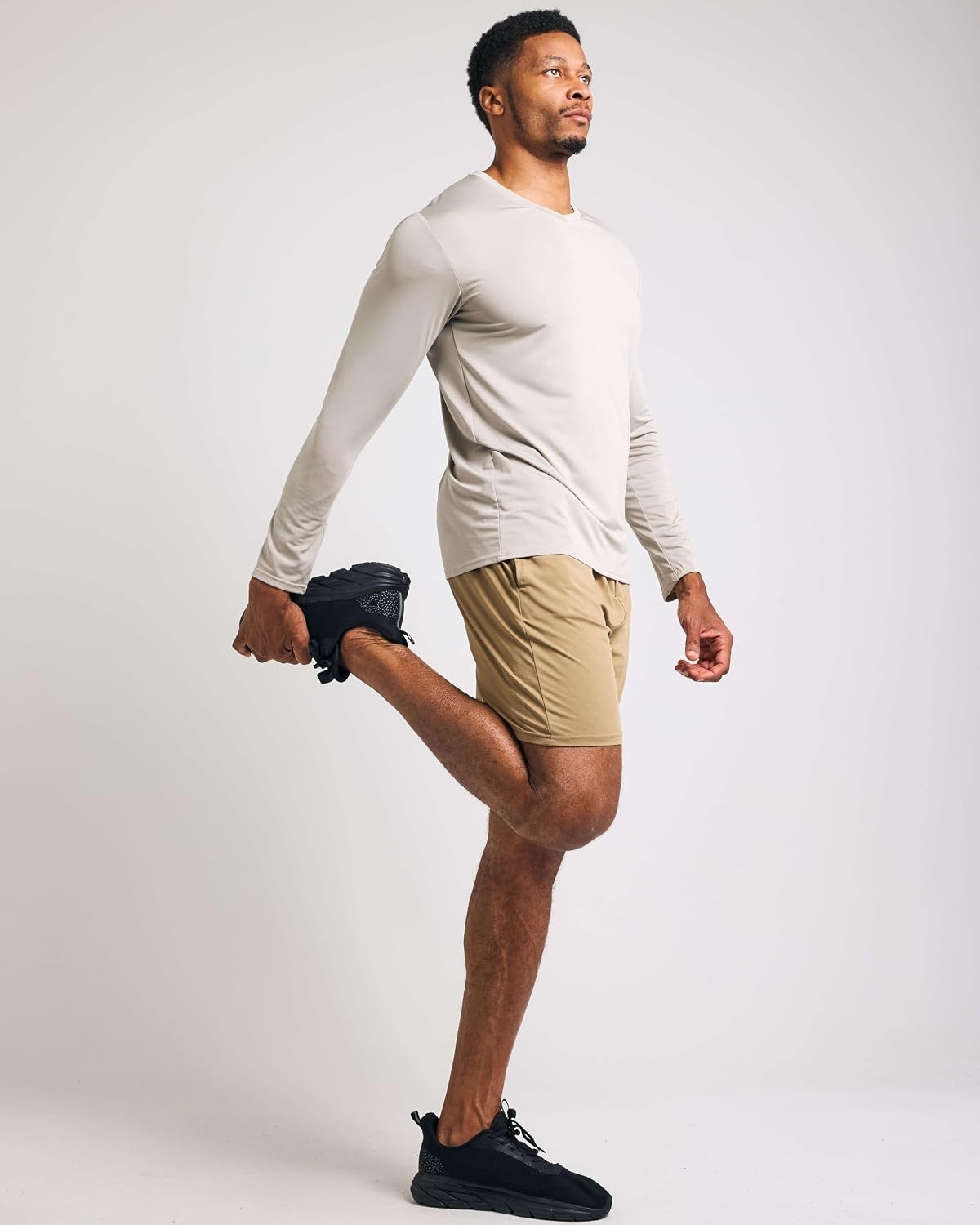image:image4 Pack Mens Dry Fit Long Sleeve V Neck T Shirts Athletic Workout Gym TeesSet 11