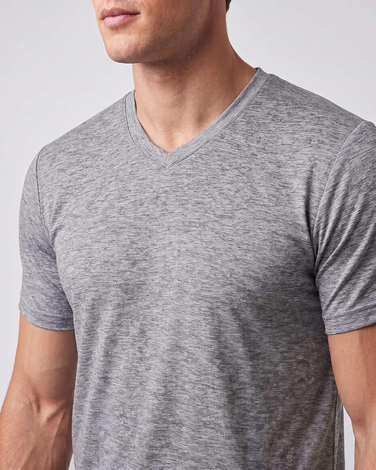 image:image5 Pack Mens Dry Fit V Neck Workout T Shirts Athletic Gym Fitness TeesSet 10