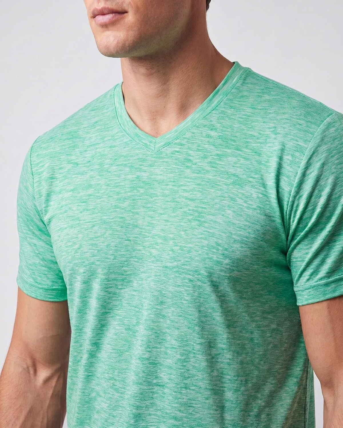 image:image5 Pack Mens Dry Fit V Neck Workout T Shirts Athletic Gym Fitness TeesSet 12