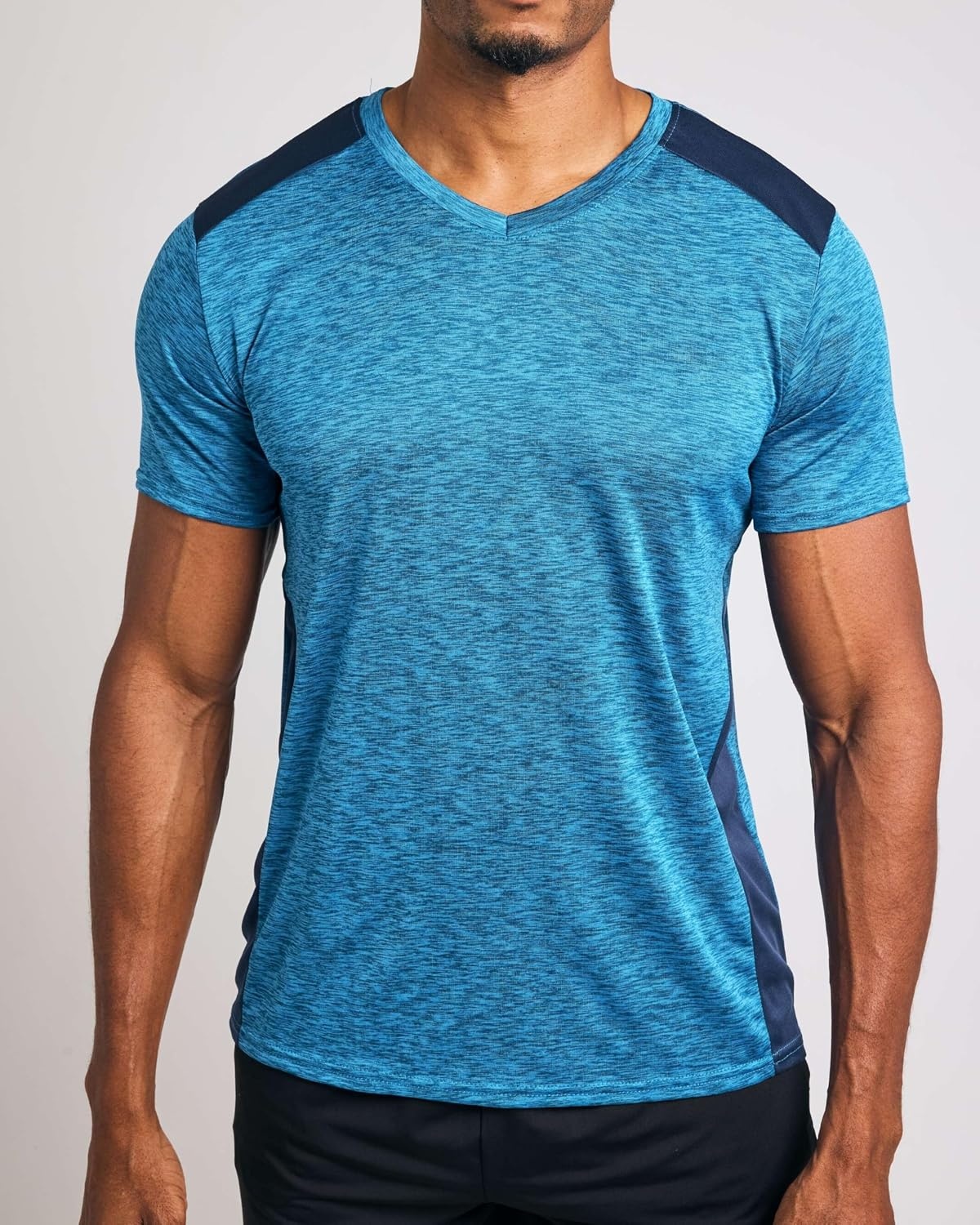 image:image5 Pack Mens Dry Fit V Neck Workout T Shirts Athletic Gym Fitness TeesSet 14
