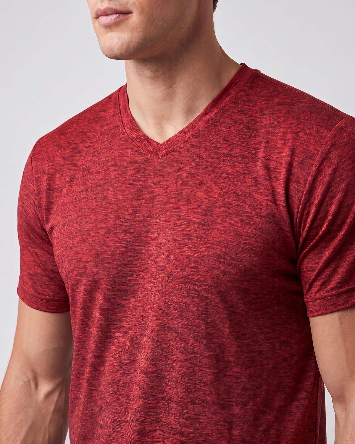 image:image5 Pack Mens Dry Fit V Neck Workout T Shirts Athletic Gym Fitness TeesSet 2