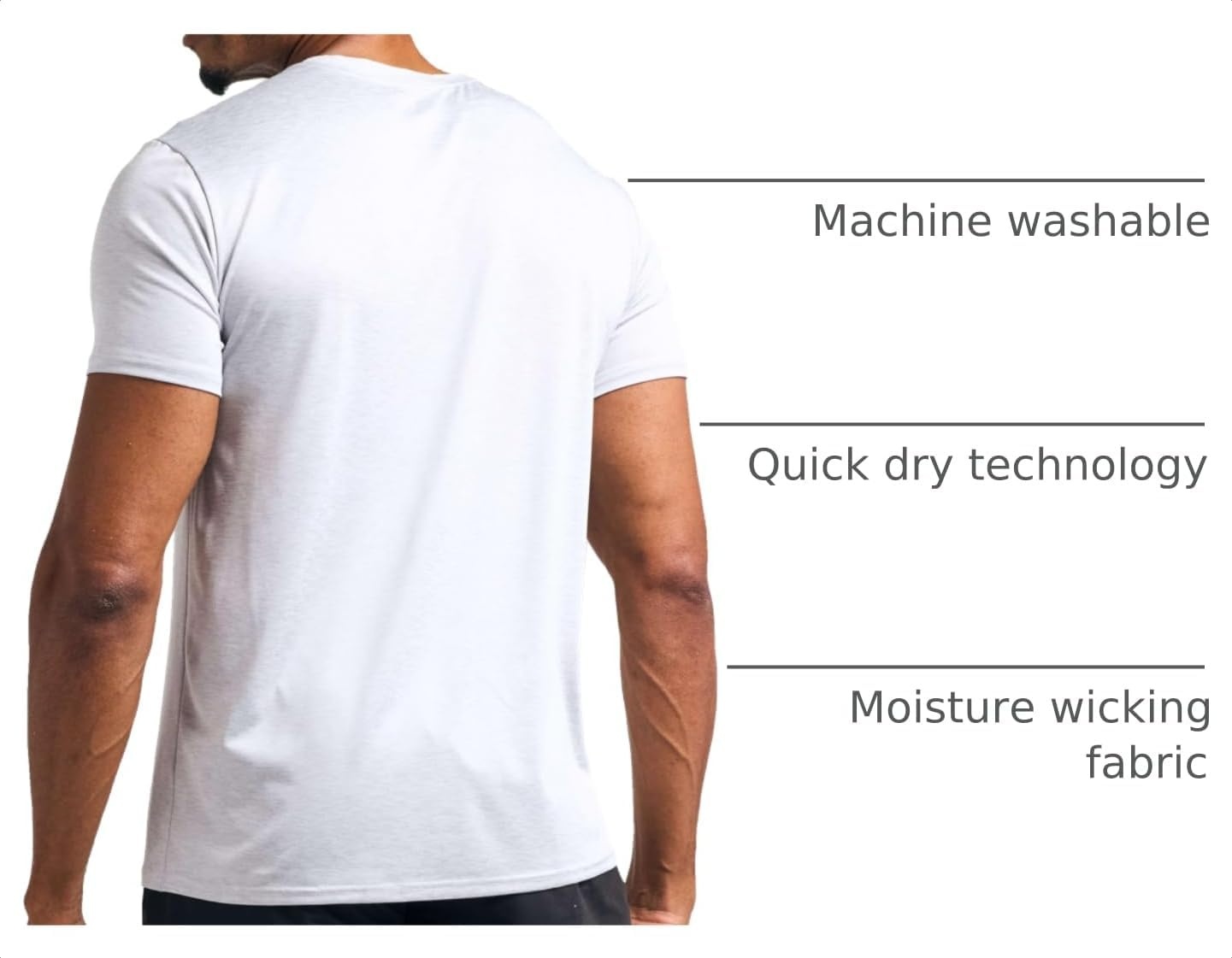 image:image5 Pack Mens Dry Fit V Neck Workout T Shirts Athletic Gym Fitness TeesSet 2