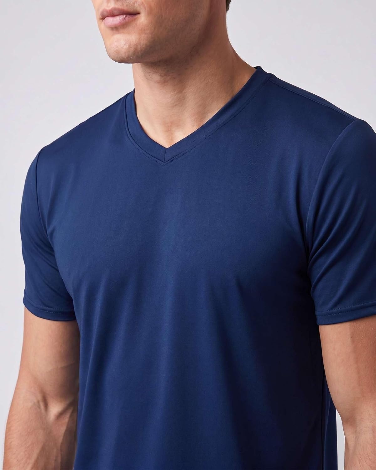 image:image5 Pack Mens Dry Fit V Neck Workout T Shirts Athletic Gym Fitness TeesSet 3