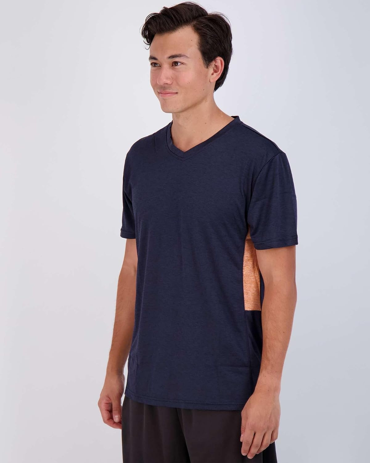 image:image5 Pack Mens Dry Fit V Neck Workout T Shirts Athletic Gym Fitness TeesSet 4