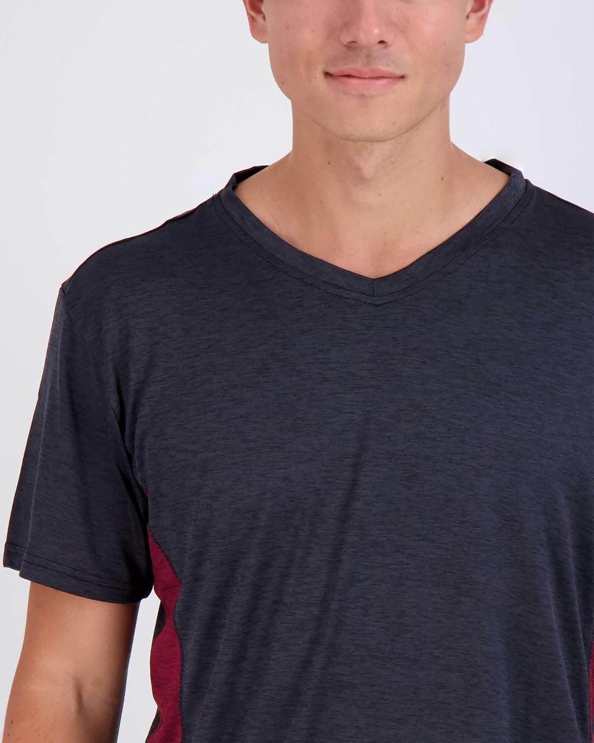 image:image5 Pack Mens Dry Fit V Neck Workout T Shirts Athletic Gym Fitness TeesSet 4