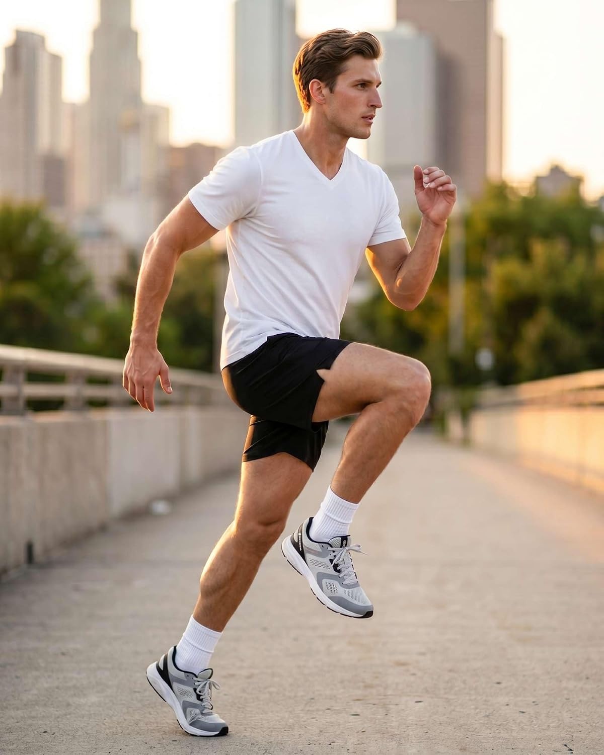 image:image5 Pack Mens Dry Fit V Neck Workout T Shirts Athletic Gym Fitness TeesSet 8