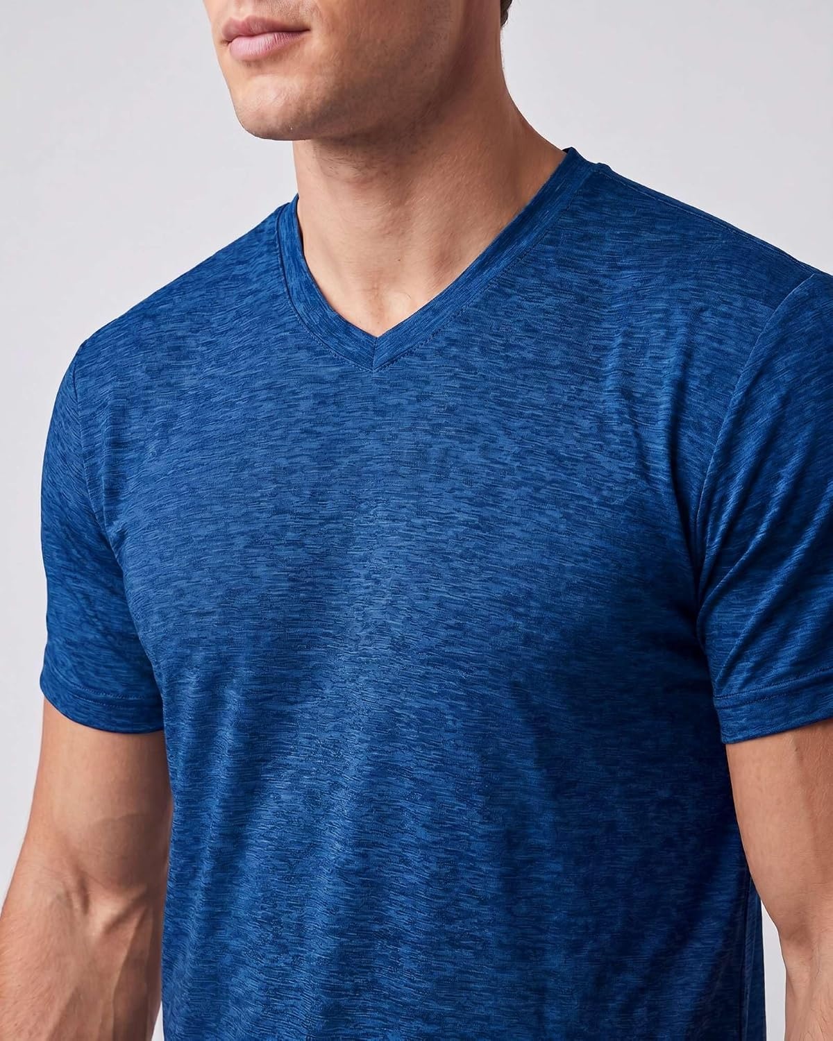 image:image5 Pack Mens Dry Fit V Neck Workout T Shirts Athletic Gym Fitness TeesSet 9
