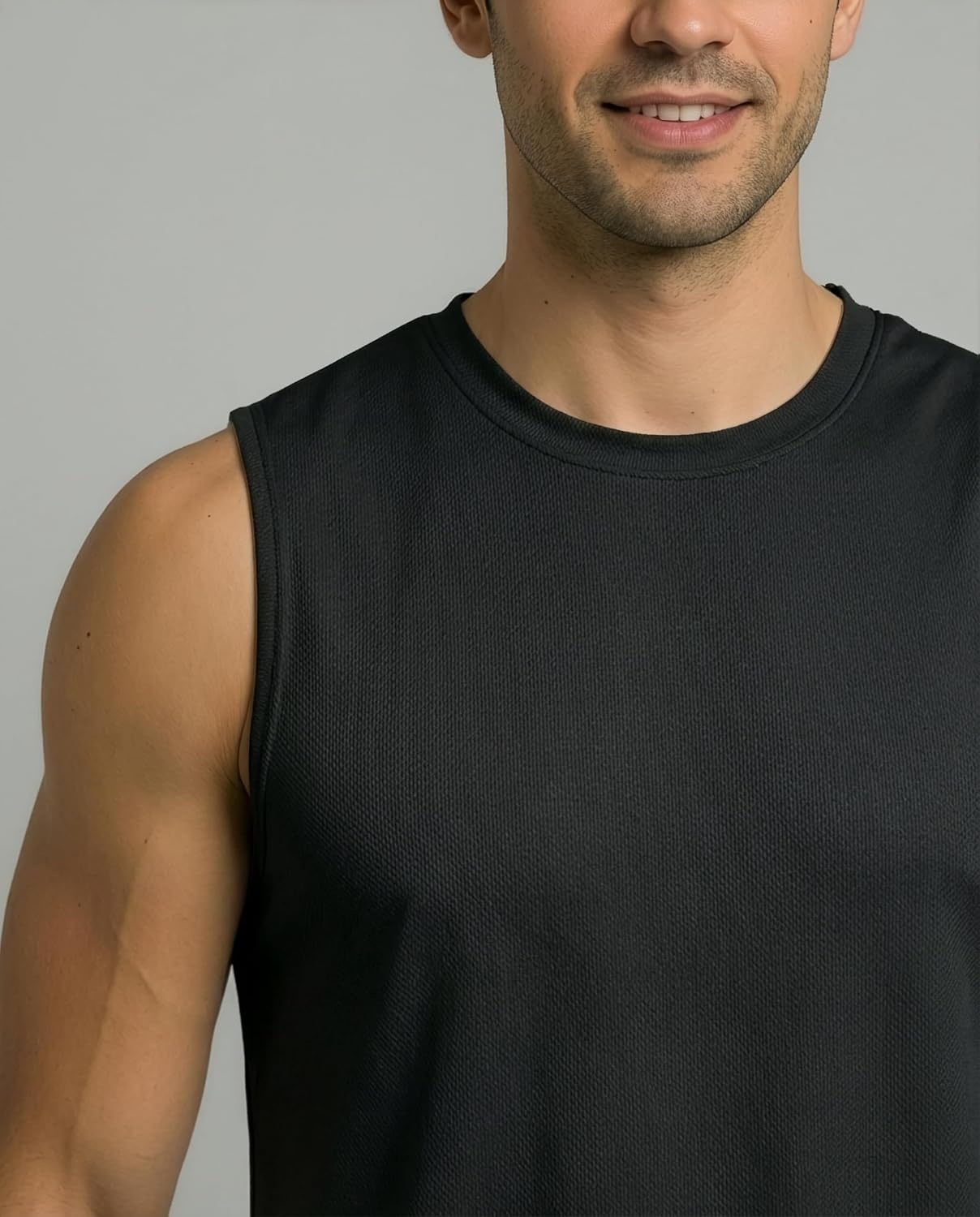 image:image5 Pack Mens Mesh Muscle Tank Tops Sleeveless Athletic Gym Workout ShirtsSet 1