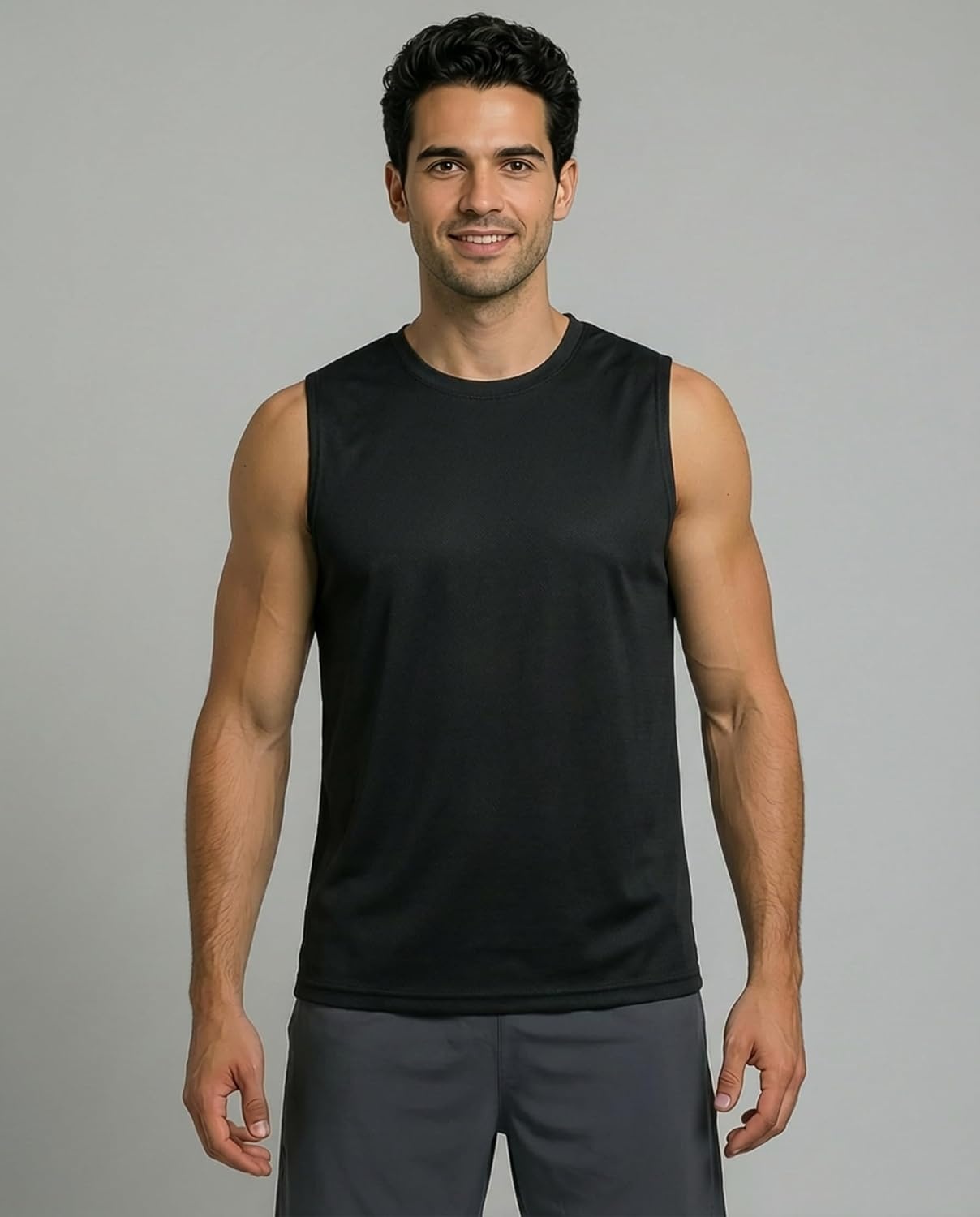 image:image5 Pack Mens Mesh Muscle Tank Tops Sleeveless Athletic Gym Workout ShirtsSet 1