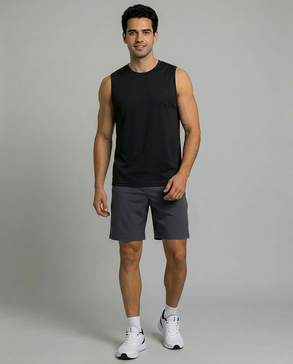 image:image5 Pack Mens Mesh Muscle Tank Tops Sleeveless Athletic Gym Workout ShirtsSet 1